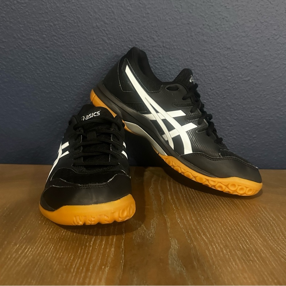 Asics black/white get rocket women athletic shoes size 10